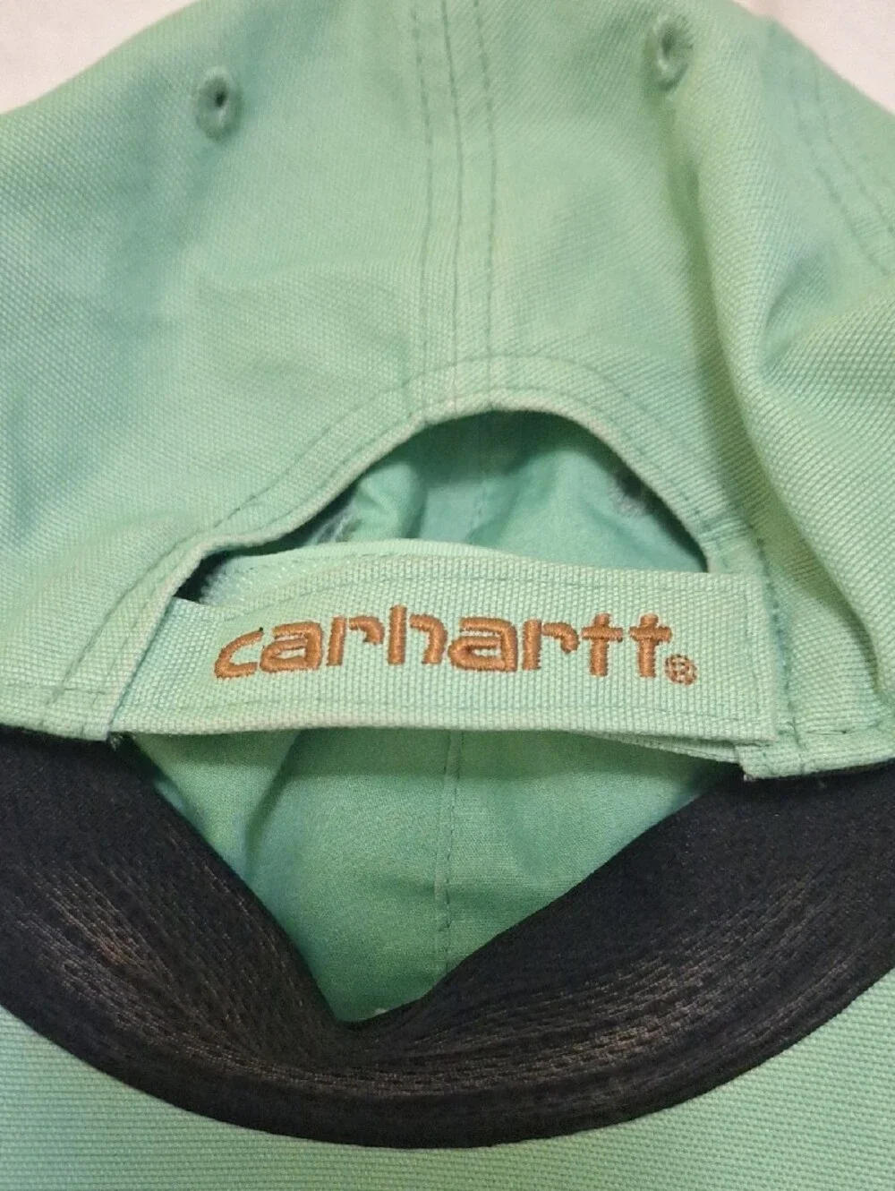 Carhartt Women's Seafoam Green Cotton Baseball Cap with Logo Patch